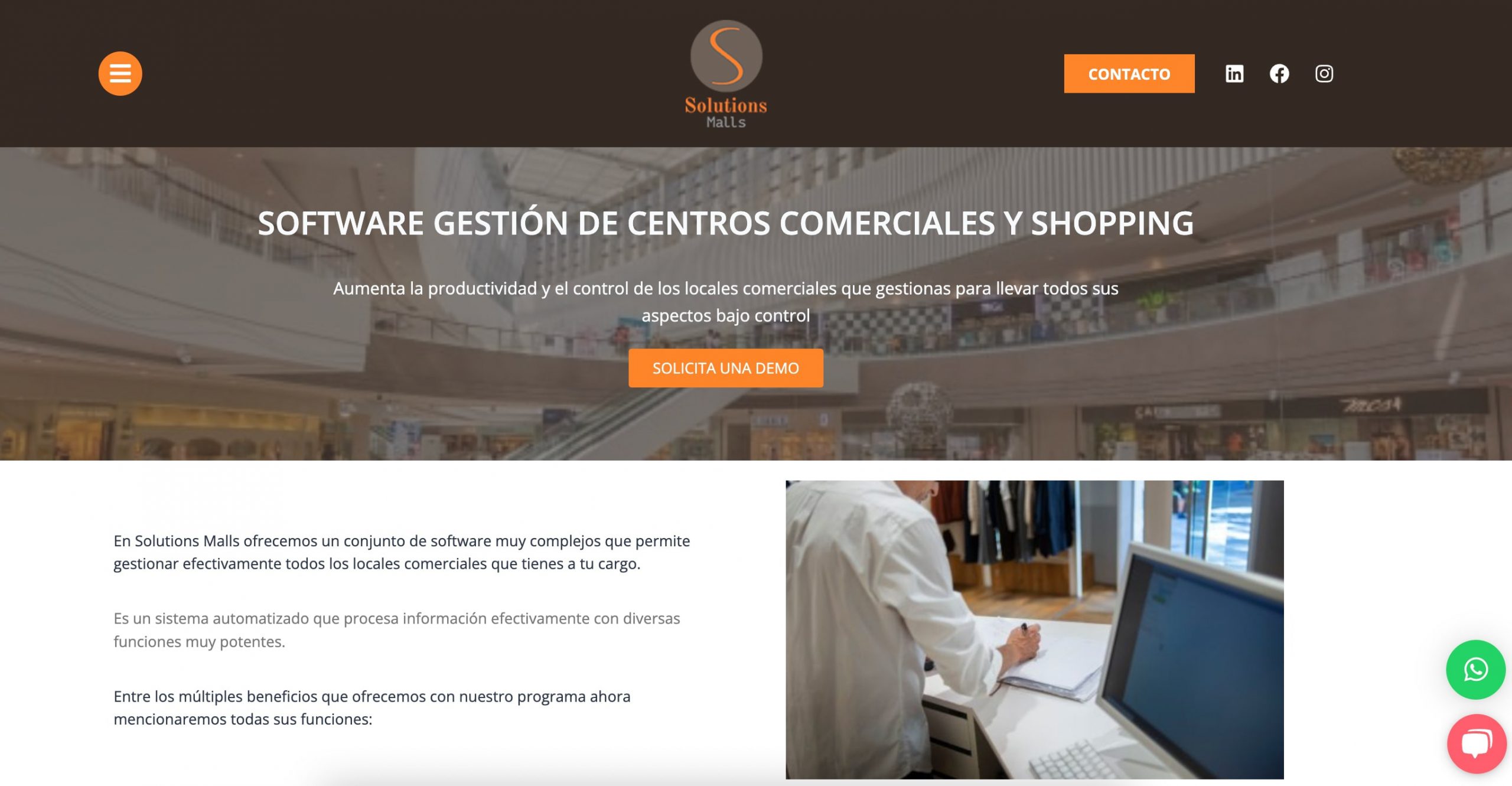 Diseño personalizado para Solutions Malls