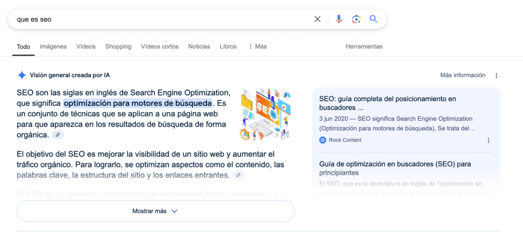 Posicionamiento de la Inteligencia Artificial en Google.