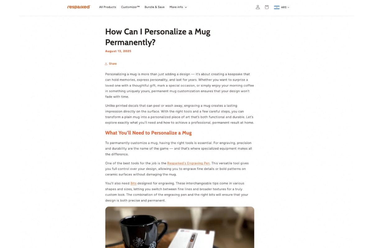 Generación de artículos para el blog