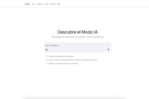 Pantalla principal de IA Mode