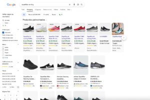 Google Shopping para la consulta "Zapatillas Running"