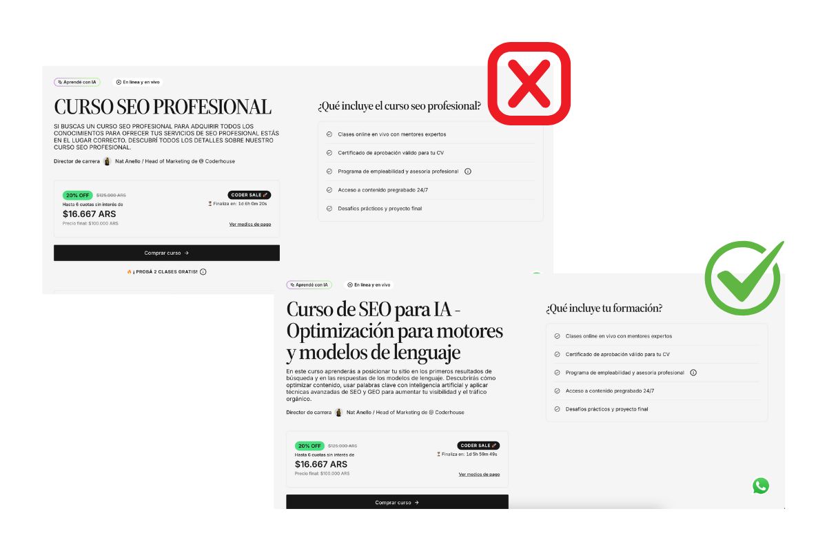 Ejemplo de sobre-optimización