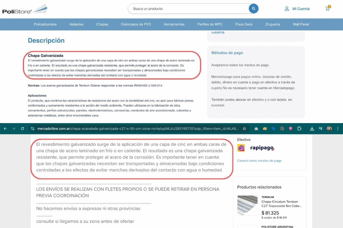 Ejemplo de contenido duplicado